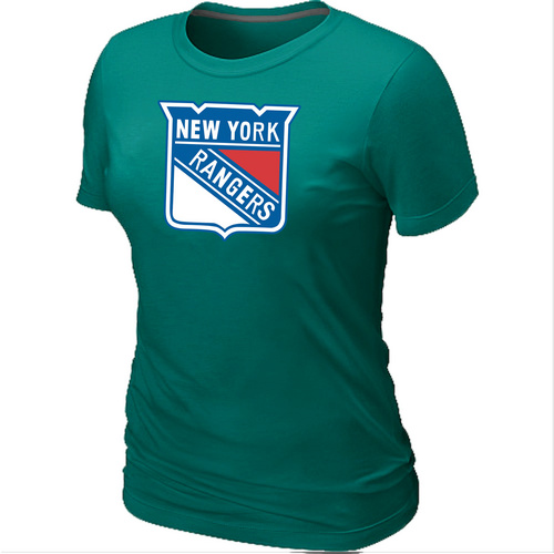 New York Rangers Women's Team Logo Short Sleeve T-Shirt - Green
