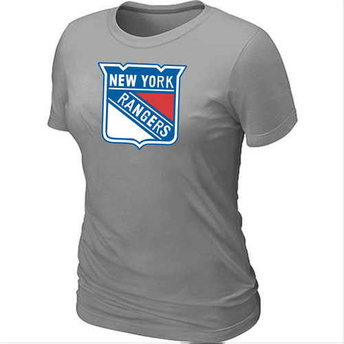 New York Rangers Women's Team Logo Short Sleeve T-Shirt - light Grey
