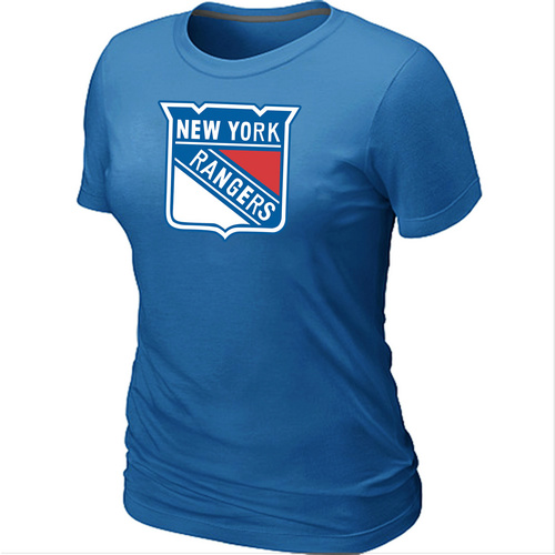 New York Rangers Women's Team Logo Short Sleeve T-Shirt - light Blue