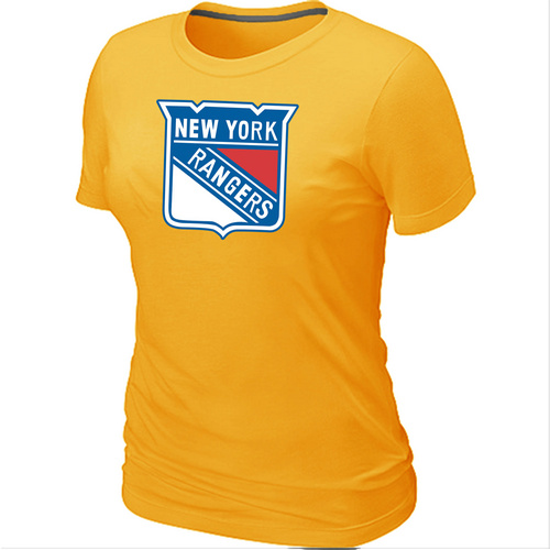 New York Rangers Women's Team Logo Short Sleeve T-Shirt - Yellow