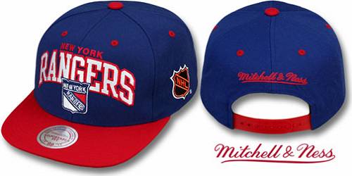 Mitchell and Ness NHL New York Rangers Stitched Snapback Hats Blue