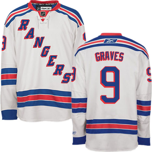 #9 Men's Adam Graves Authentic Away Jersey - Reebok NHL New York Rangers White