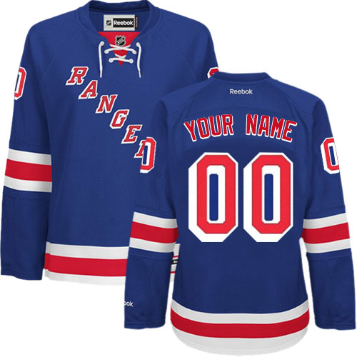 Women's Customized Premier Home Jersey - Reebok NHL New York Rangers Royal Blue