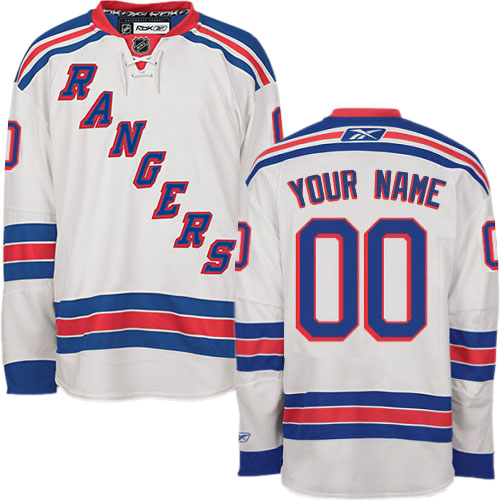 Women's Customized Authentic Away Jersey - Reebok NHL New York Rangers White