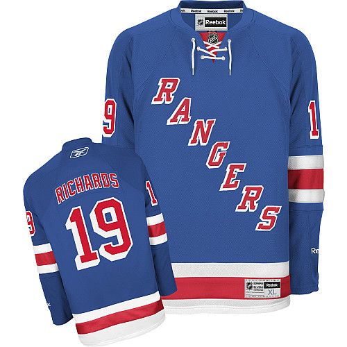 #19 Men's Brad Richards Premier Home Jersey - Reebok NHL New York Rangers Royal Blue
