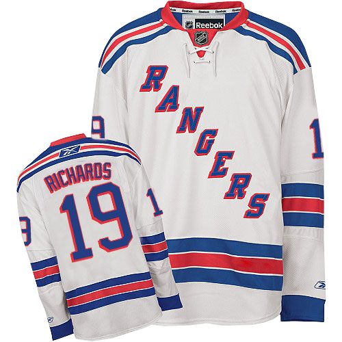 #19 Men's Brad Richards Premier Away Jersey - Reebok NHL New York Rangers White