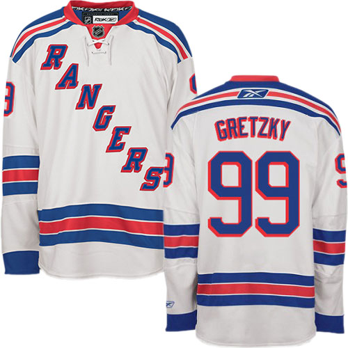#99 Youth Wayne Gretzky Premier Away Jersey - Reebok NHL New York Rangers White