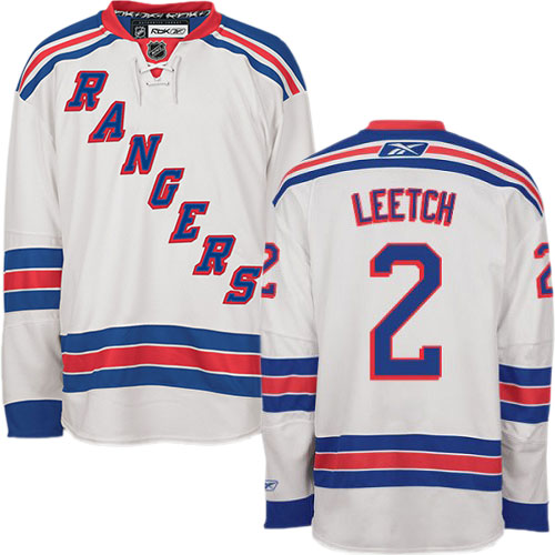 #2 Men's Brian Leetch Premier Away Jersey - Reebok NHL New York Rangers White
