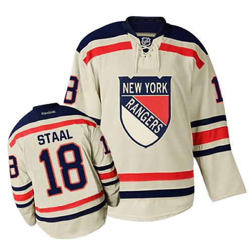 #18 Men's Marc Staal Premier Jersey - Reebok NHL Winter Classic New York Rangers Cream