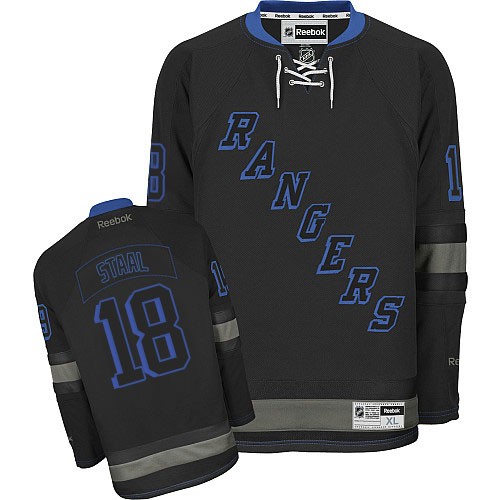 #18 Men's Marc Staal Premier Jersey - Reebok NHL New York Rangers Black Ice