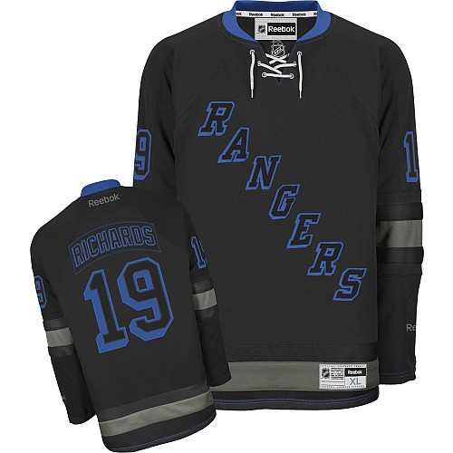 #19 Men's Brad Richards Premier Jersey - Reebok NHL New York Rangers Black Ice