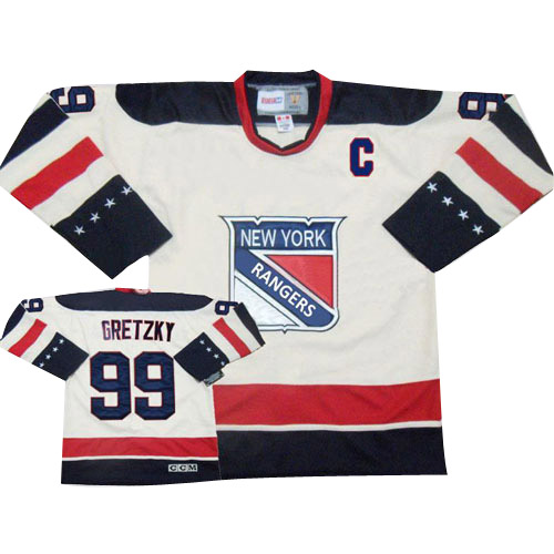 #99 Youth Wayne Gretzky Premier Jersey - CCM NHL Throwback New York Rangers White