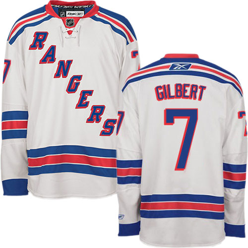 #7 Men's Rod Gilbert Authentic Away Jersey - Reebok NHL New York Rangers White