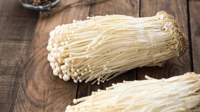 Ternyata jamur enoki terdapat banyak bakteri di dalam nya