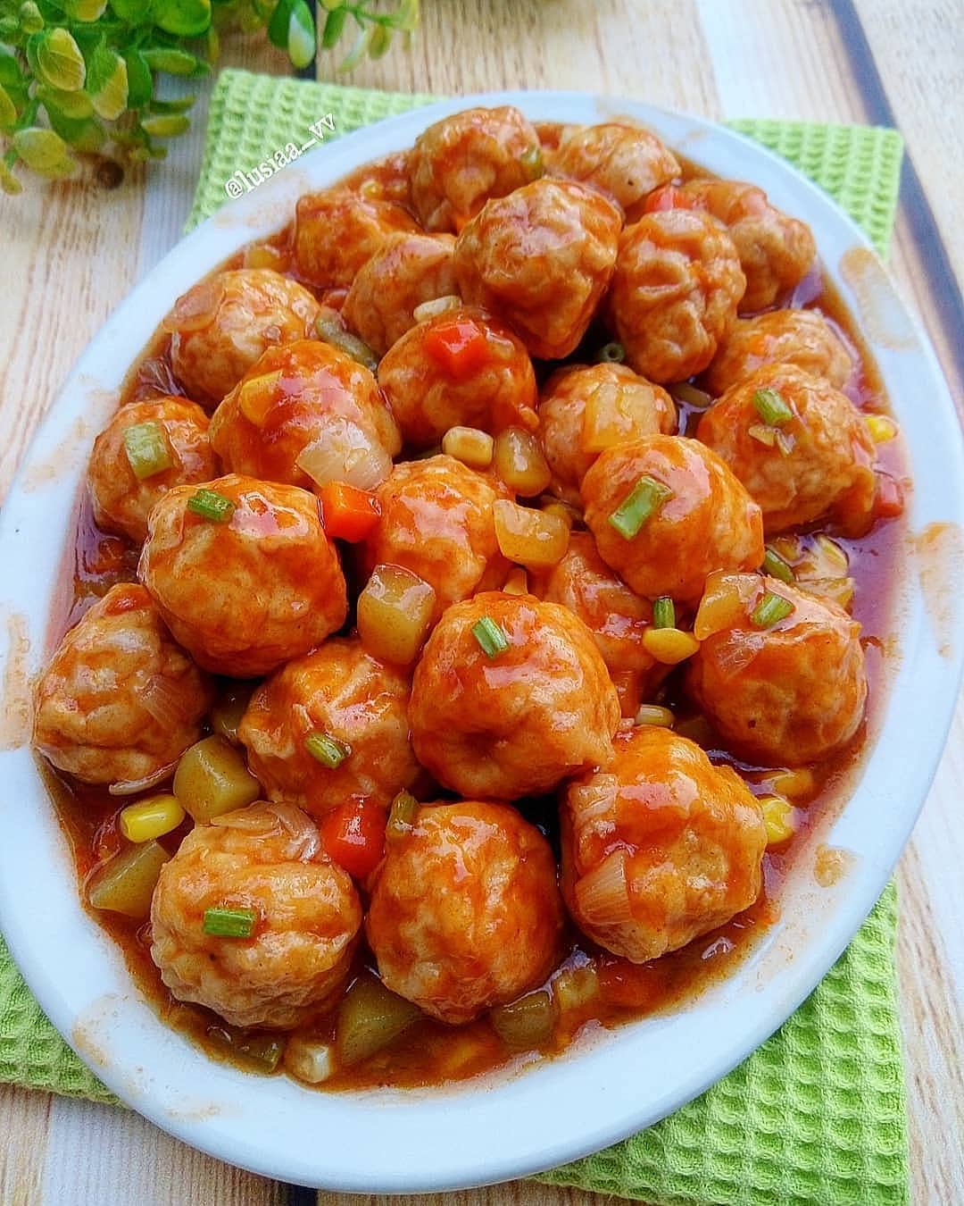 Resep Rumahan Bola Daging Asam Manis